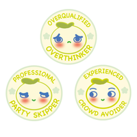 Introvert Jobs Sticker Set