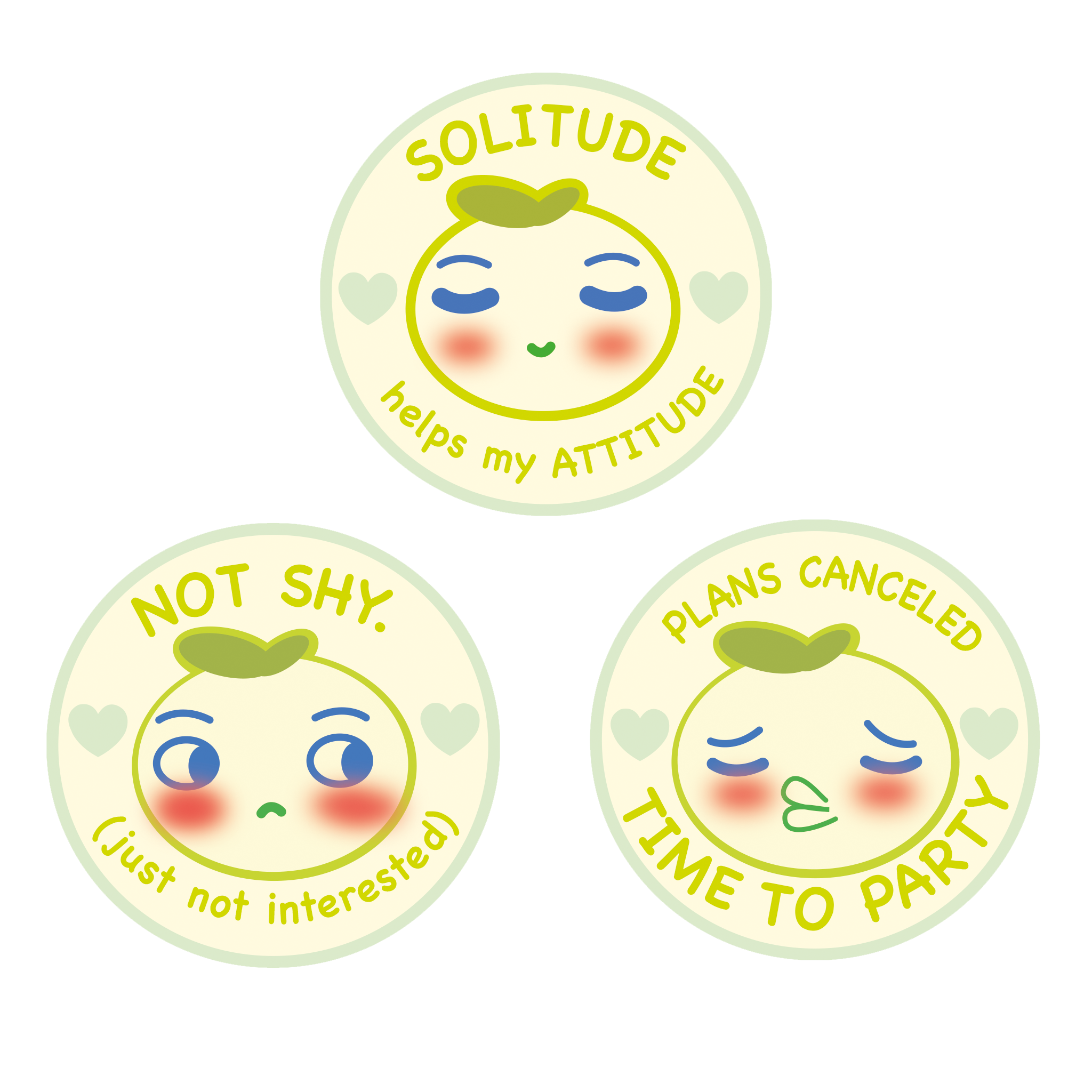 Introvert Truths Sticker Set