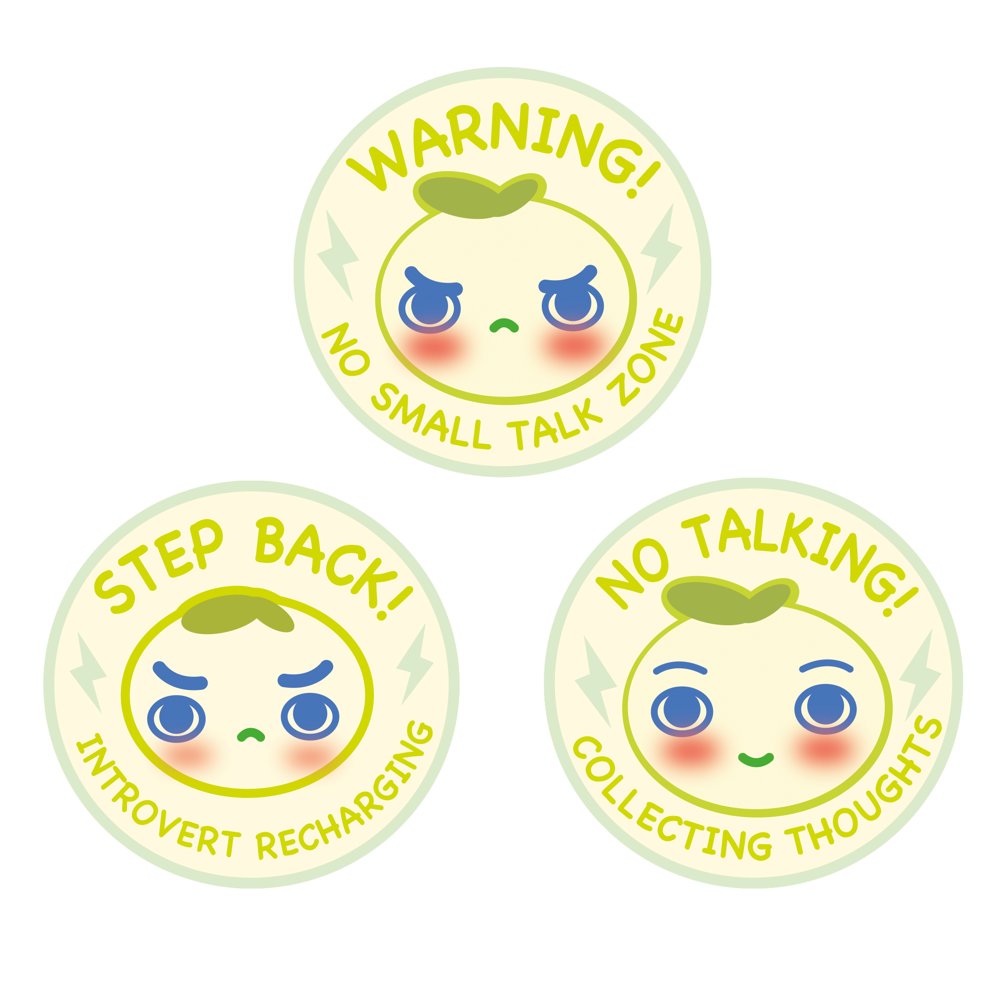 Introvert Alerts Sticker Set