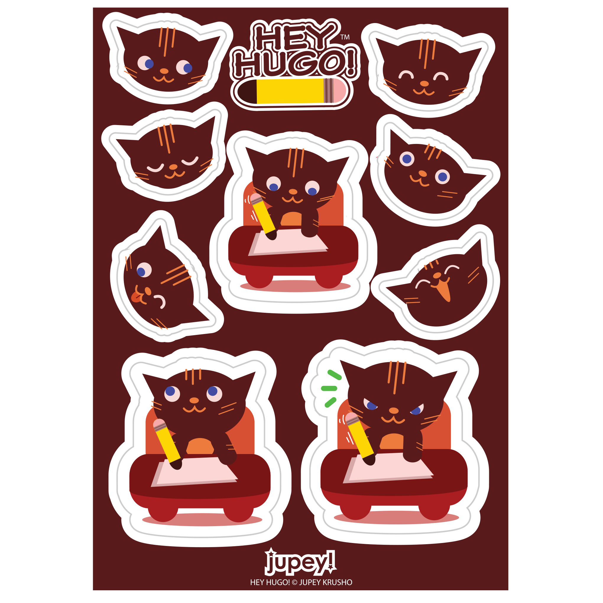 Hey Hugo Sticker Sheet